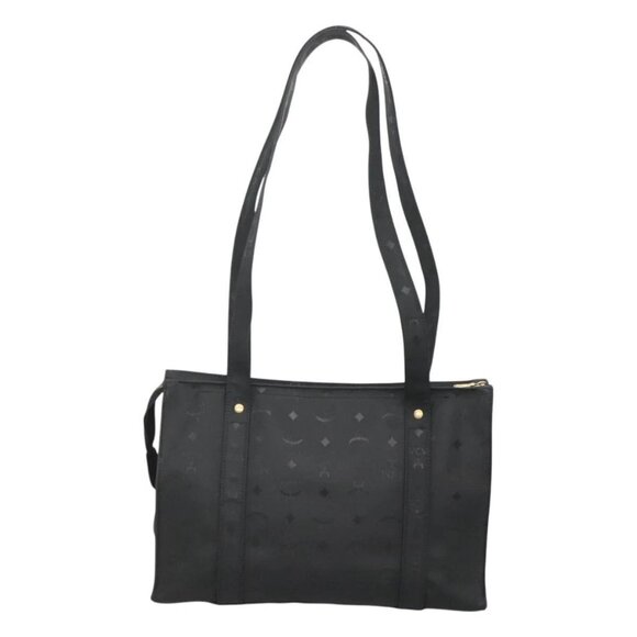 MCM Vicetos Logogram Shoulder Bag PVC Black Gold Auth - Picture 2 of 15